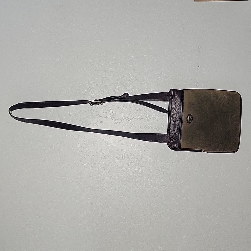 FOSSIL Distressed Canvas Leather Crossbody